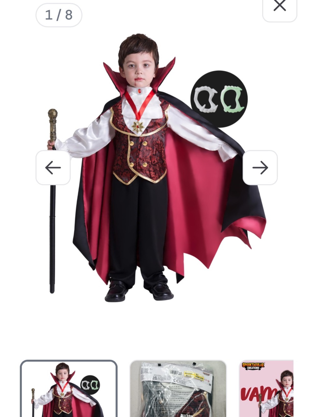 Spooktacular Creations
Halloween Gothic Vampire
Costume